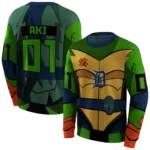 custom-detroit-tigers-superhero-armor-navy-green-hoodie-best-selling.webp