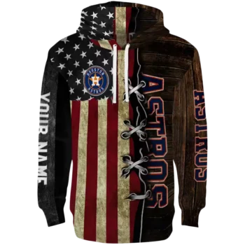 Houston Astros American Pride Custom Hoodie – Personalized MLB Gear