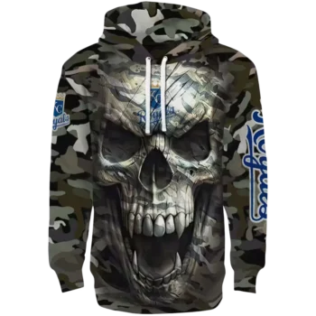 Kansas City Royals Camo Skull Hoodie – Custom MLB Fan Gear