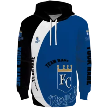 Kansas City Royals Hoodie - Custom Minimalist Royal Blue Black