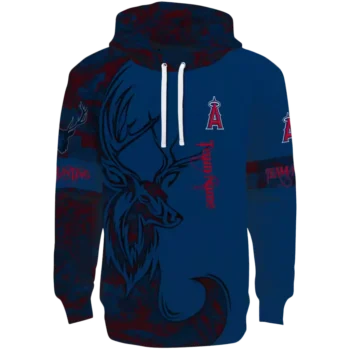 Los Angeles Angels Deer Silhouette Blue Custom Hoodie
