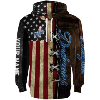 Custom Los Angeles Dodgers Hoodie | American Pride Sweatshirt