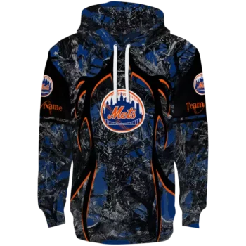 New York Mets Hunting Hoodie - Blue & Black Custom Design