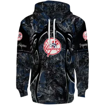 Custom NY Yankees Hunting Hoodie - Navy Black, Unique Design