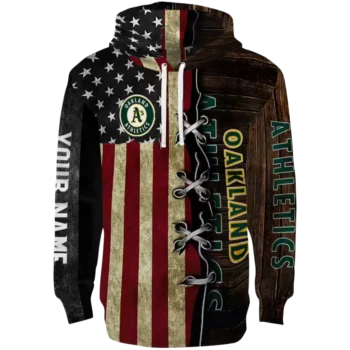 Personalized Oakland Athletics American Pride Hoodie – Custom Gear