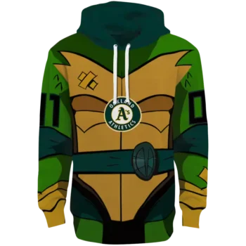 Oakland Athletics Green Superhero Armor Custom Hoodie