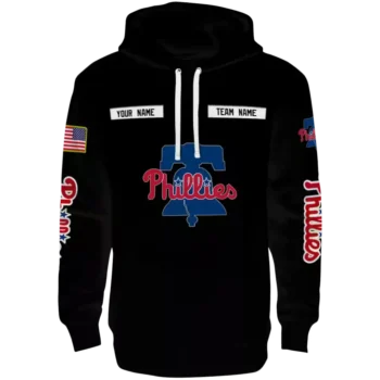 Philadelphia Phillies Punisher Skull Black Hoodie – Custom Design