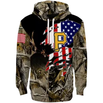 Pittsburgh Pirates Camo Hoodie - Custom Tree Print Design