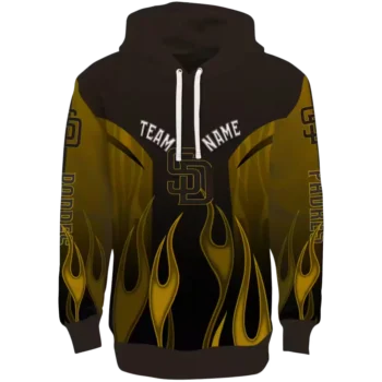 San Diego Padres Brown Flame Hoodie – Custom MLB Design