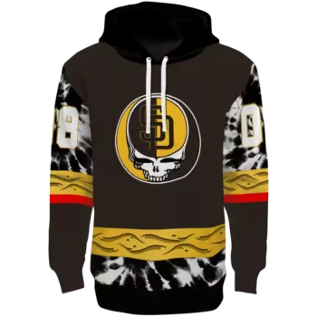 San Diego Padres Grateful Vibes Brown Custom Hoodie
