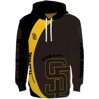 San Diego Padres Minimalist Brown & Black Custom Hoodie