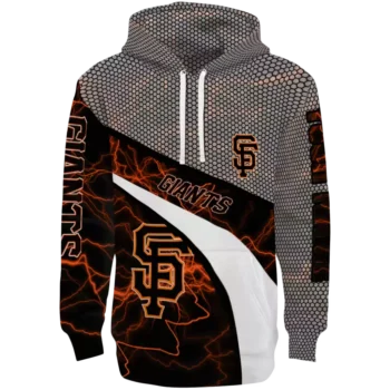 Custom SF Giants Hex Mesh Hoodie - Orange Black Gray