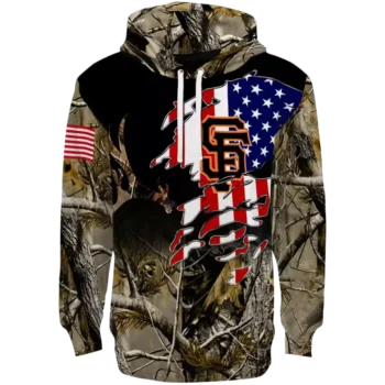 San Francisco Giants Camo Hoodie – Custom Tree Design Fan Gear