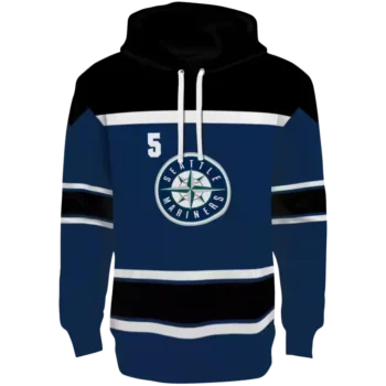 Seattle Mariners Navy Blue Striped Custom Hoodie – MLB Apparel