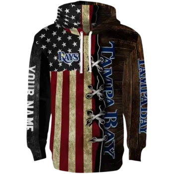 Tampa Bay Rays Custom American Pride Hoodie | MLB Fan Gear