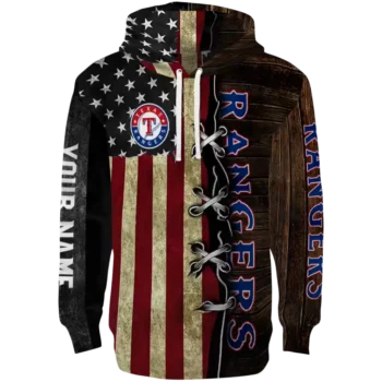 Texas Rangers Hoodie - Custom American Pride MLB Sweatshirt