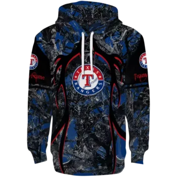 Texas Rangers Blue Black Hunting Hoodie – Custom Sports Apparel