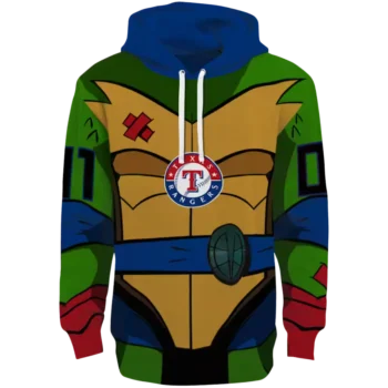 Texas Rangers Superhero Armor Hoodie – Custom Blue Green Design