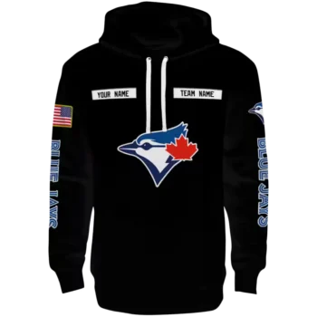 Toronto Blue Jays Punisher Skull Black Custom Hoodie