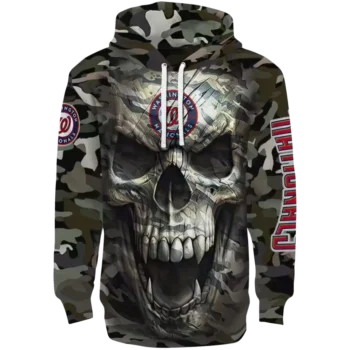 Washington Nationals Camo Skull Hoodie – Custom MLB Fan Gear