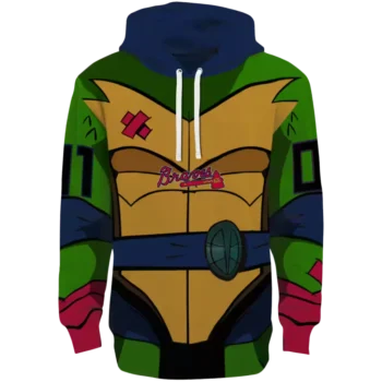 Atlanta Braves Navy Green Hoodie - Custom Superhero Armor Design
