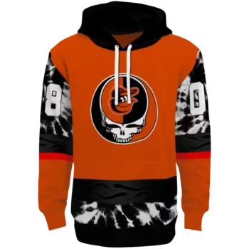 Baltimore Orioles Orange Hoodie - Custom Grateful Vibes Design