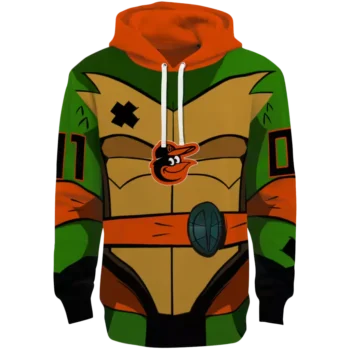 Baltimore Orioles Superhero Armor Hoodie – Custom Orange Green