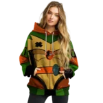 customized-baltimore-orioles-superhero-armor-orange-green-hoodie-best-selling.webp