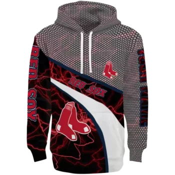 Custom Boston Red Sox Hex Mesh Hoodie – Red, Black & Gray