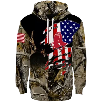 Boston Red Sox Camo Hoodie - Custom Team Gear, Personalized