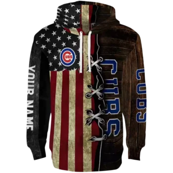 Personalized Chicago Cubs Hoodie – American Pride Custom Sweatshirt