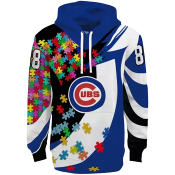 Chicago Cubs Custom Puzzle Piece Blue Hoodie – Fan Gear