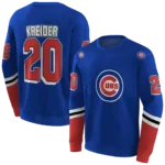 customized-chicago-cubs-striped-sleeves-blue-hoodie-best-selling.webp