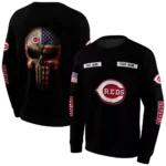 customized-cincinnati-reds-punisher-skull-black-hoodie-best-selling.webp
