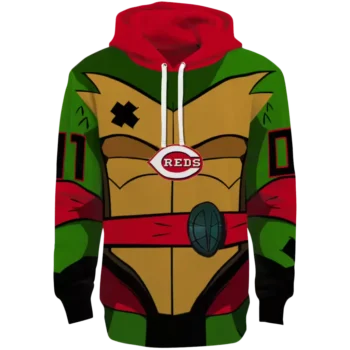 Cincinnati Reds Superhero Armor Hoodie – Custom Red & Green Design