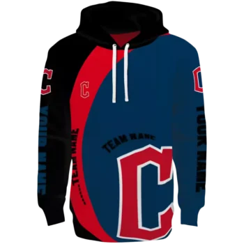 Cleveland Guardians Navy Blue Black Minimalist Hoodie - Customizable