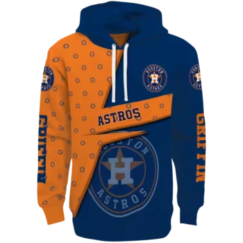 Houston Astros Blue Abstract Hoodie – Customizable Design
