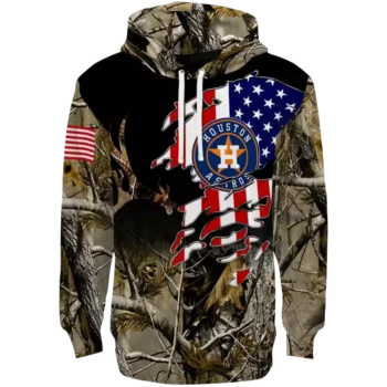 Houston Astros Custom Camo Tree Hoodie – Personalized MLB Gear