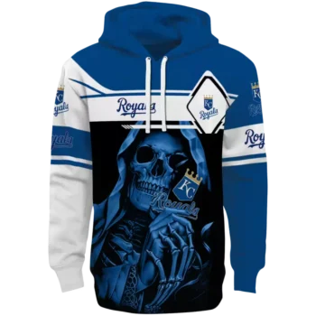 Kansas City Royals Grim Reaper Hoodie - Royal Blue & Black