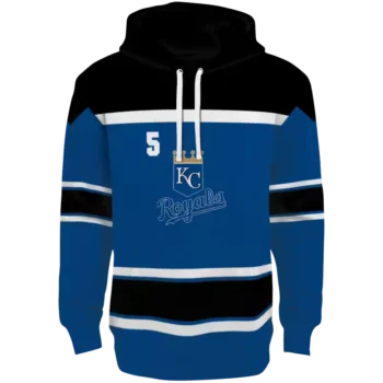 Kansas City Royals Custom Royal Blue Striped Hoodie
