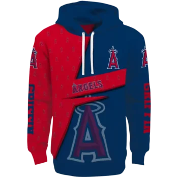 Los Angeles Angels Blue Abstract Shape Custom Hoodie