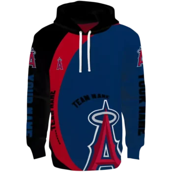 Los Angeles Angels Minimalist Blue Black Custom Hoodie