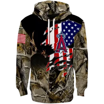 Los Angeles Angels Camo Hoodie - Custom Tree Design