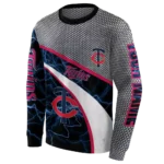 customized-minnesota-twins-hexagonal-mesh-navy-black-gray-hoodie-best-selling.webp