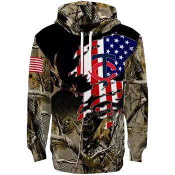 Minnesota Twins Camo Hoodie - Custom Tree Design Sweatshirt