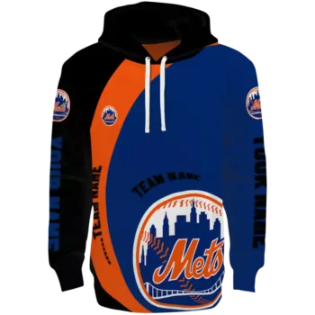 New York Mets Minimalist Blue & Black Custom Hoodie