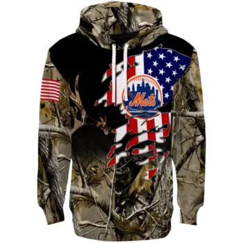 New York Mets Camo Hoodie – Custom Tree Design Sweatshirt