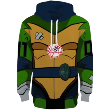 New York Yankees Superhero Armor Navy Green Custom Hoodie