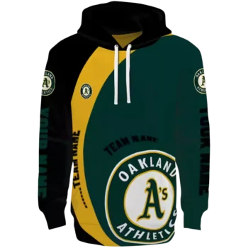Oakland Athletics Minimalist Green Black Custom Hoodie