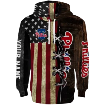 Personalized Philadelphia Phillies American Pride Hoodie - Custom MLB Gear